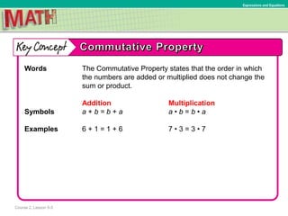 (7) Lesson 5.3 - Properties of Operations