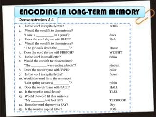 Psikologi Kognitif : Long Term Memory | PPTX