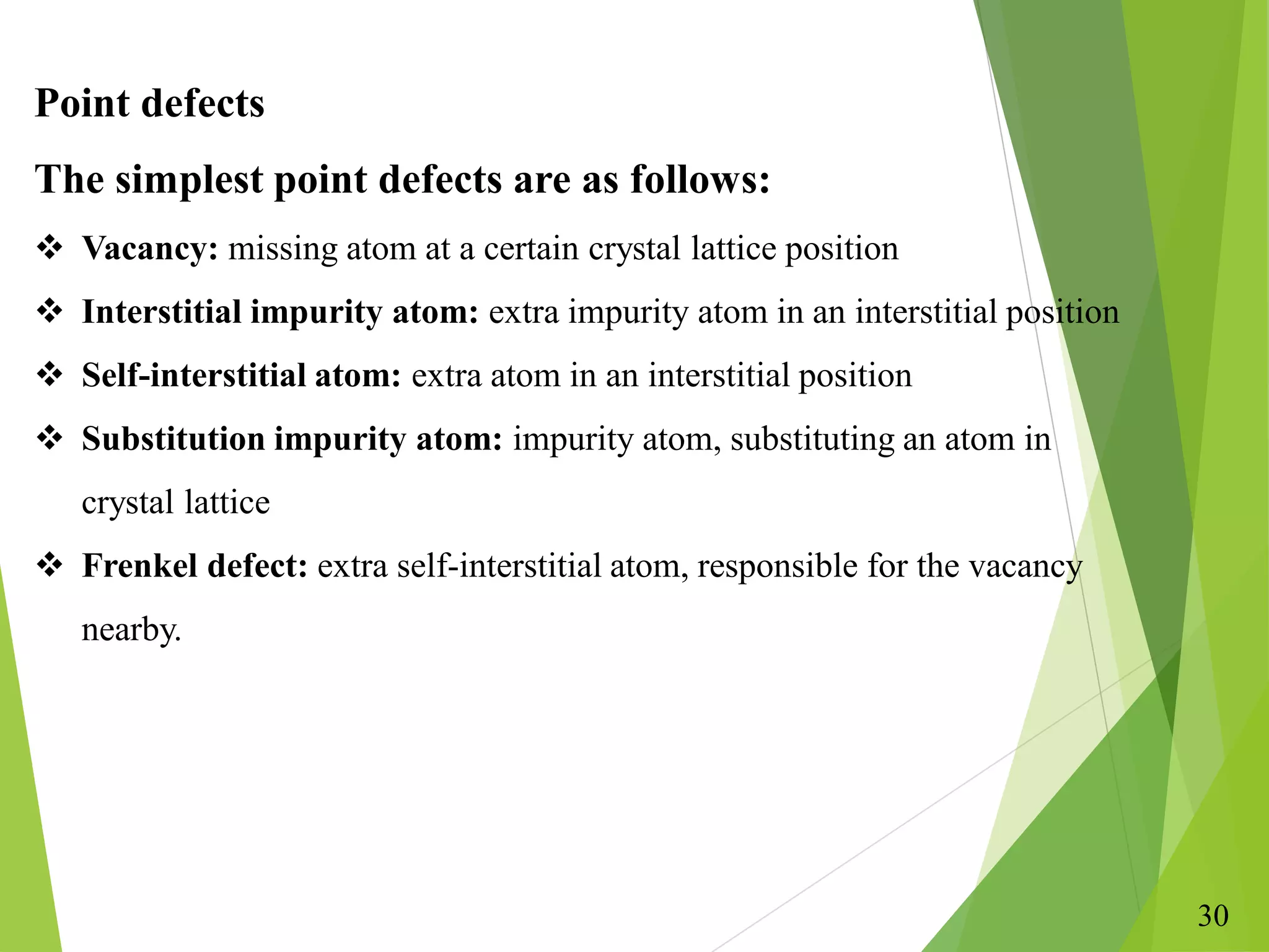 Chapter 5 Metal and Imperfections in Solid | PDF