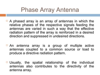 Phased Array Direction Microwave Antenna -- MW Transmission | PPT