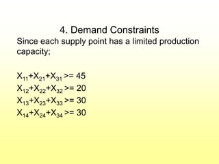 Kuliah teori dan analisis jaringan - linear programming | PPTX