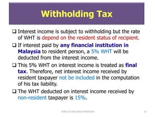 Wht Tax Rate Chapter 5; non business income students | PPTX