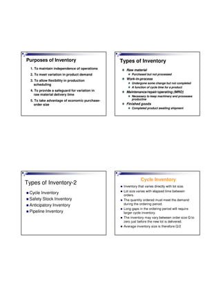 Chapter 5 part 1 inventory control | PDF