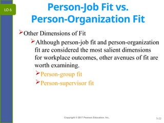 Person Position Fit chapter 5 Personality and Values.pptx organisational behaviour | PPTX
