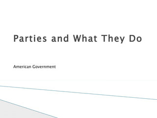 Parties and What They Do American Government 