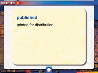 published
printed for distribution
 