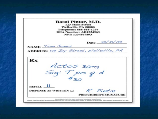 Chapter 5 prescriptions Chapter 5 prescriptions