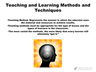 Teaching is the act of imparting knowledge or instructing by example or experience.