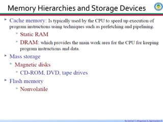 By Getnet T, Misganaw A, Agereselam D
Memory Hierarchies and Storage Devices
Data Types
 