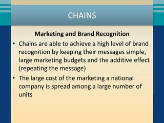 Chapter 5 Restaurant Industry Organization Chain, Independent, or ...