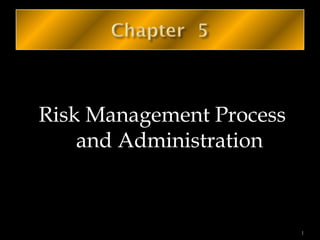 Risk Management Process
and Administration
1
 