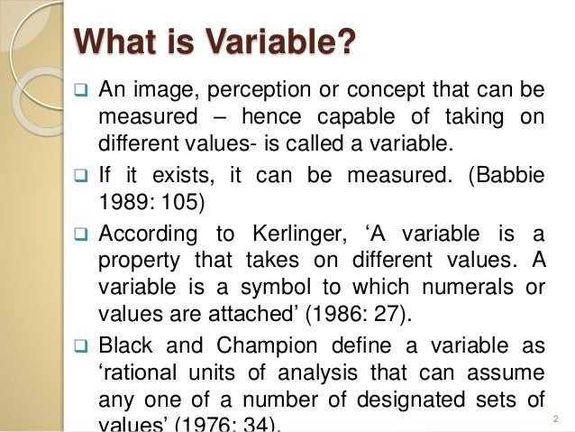 What Is A Variable