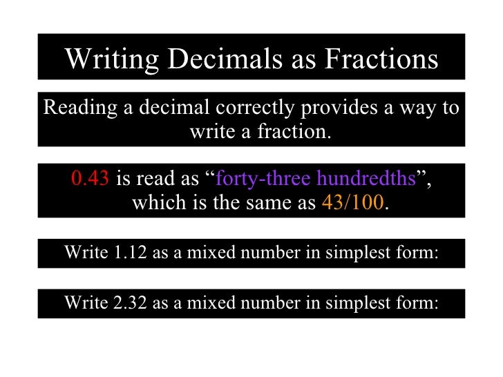 0.72 Repeating As A Fraction In Simplest Form Chapter 5 Sections 1 And 2 Review
