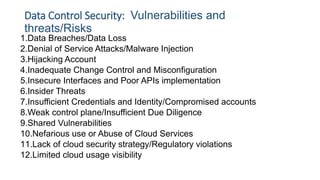 Software as a service security
The technology analyst and consulting firm Gartner lists seven security issues which one
sh...