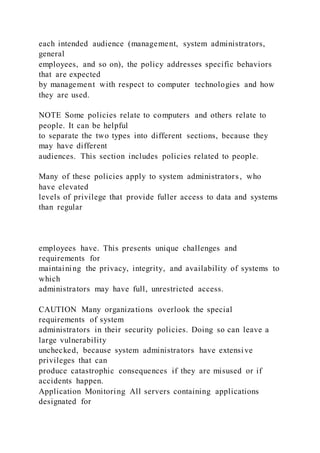 CHAPTER 5 Security Policies, Standards, Procedures, a | DOCX