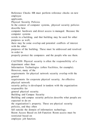 Security Office Reference CHAPTER 5 Security Policies, Standards, Procedures, a | DOCX