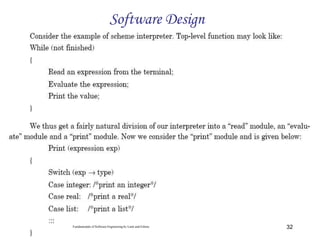 software dev lect 5 - lecture notes - chapter 13... Chapter 5 Software Design of software engineering.pptx