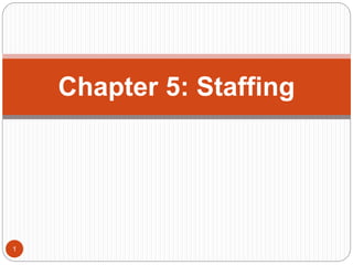 1
Chapter 5: Staffing
 