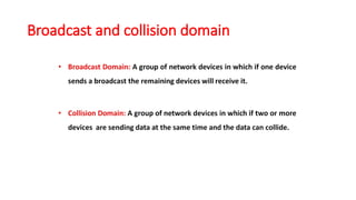 Broadcast and collision domain
 