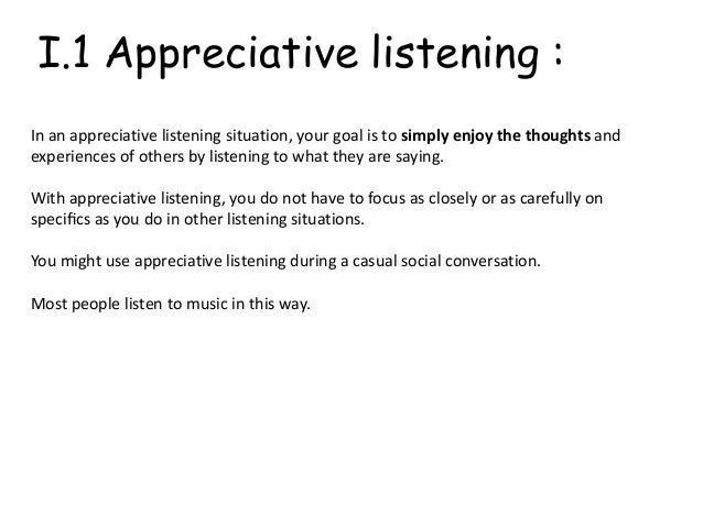Chapter 5 What Is Listening Types