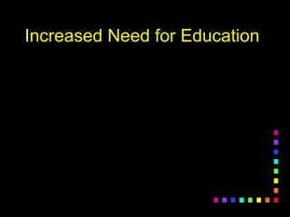 Increased Need for Education
 