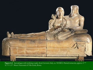 Compare the Etruscan and Greek temples in terms of materials, columns, space, function and placement of statuary.8Figure 6-2  Model of a typical Etruscan temple of the sixth century BCE, as described by Vitruvius. Istituto di Etruscologia e di Antichità Italiche, Università di Roma, Rome.