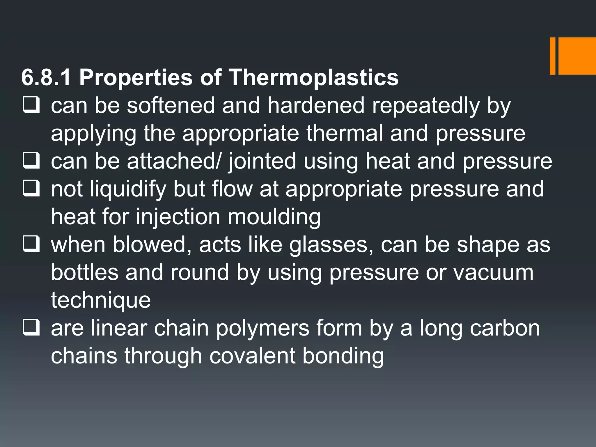 a structure not having the long range repetitive pattern of atoms arrangement6.4 Polymer StructureIt is a long linkage structure.