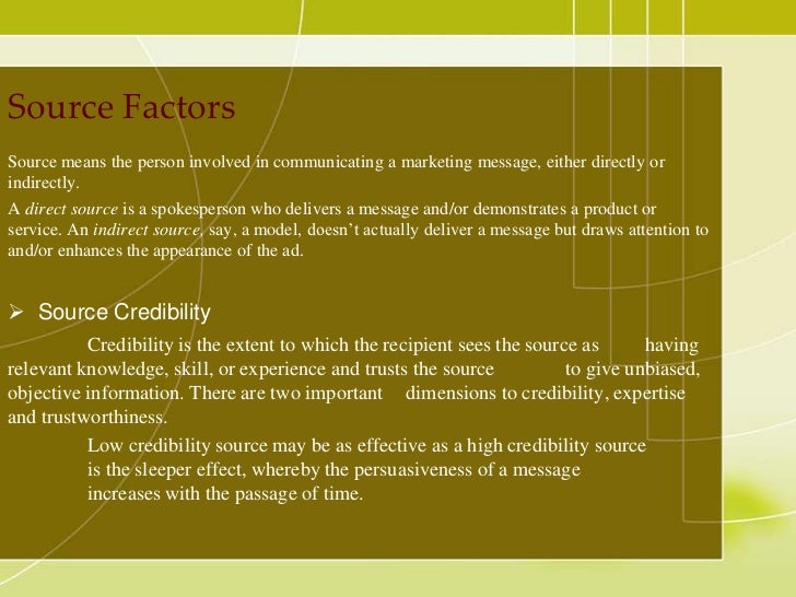 Source Message And Channel Factors