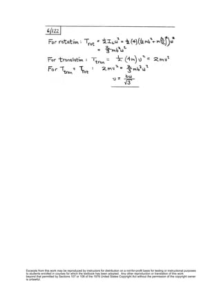 Excerpts from this work may be reproduced by instructors for distribution on a not-for-profit basis for testing or instructional purposes
to students enrolled in courses for which the textbook has been adopted. Any other reproduction or translation of this work
beyond that permitted by Sections 107 or 108 of the 1976 United States Copyright Act without the permission of the copyright owner
is unlawful.
 