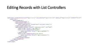 Editing Records with List Controllers
 