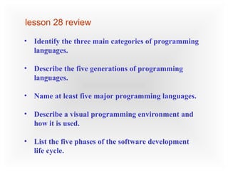 what are the 5 types of codes used in programming and... Programming Languages and the Programming Process | PPS