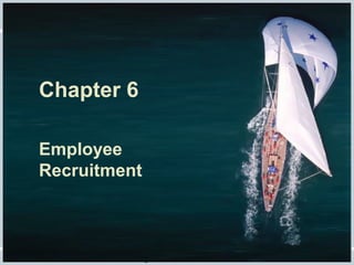 Fundamentals of Human Resource Management, 10/e, DeCenzo/Robbins Chapter 6, slide 1
Chapter 6
Employee
Recruitment
 