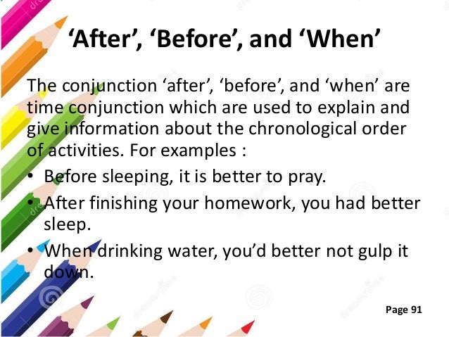 Chapter 6 After, before, when