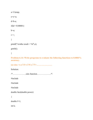 Chapter 6 Balagurusamy Programming ANSI in c | PDF