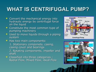 Pump Course: Fluid Mechanics & Machinery | PPT