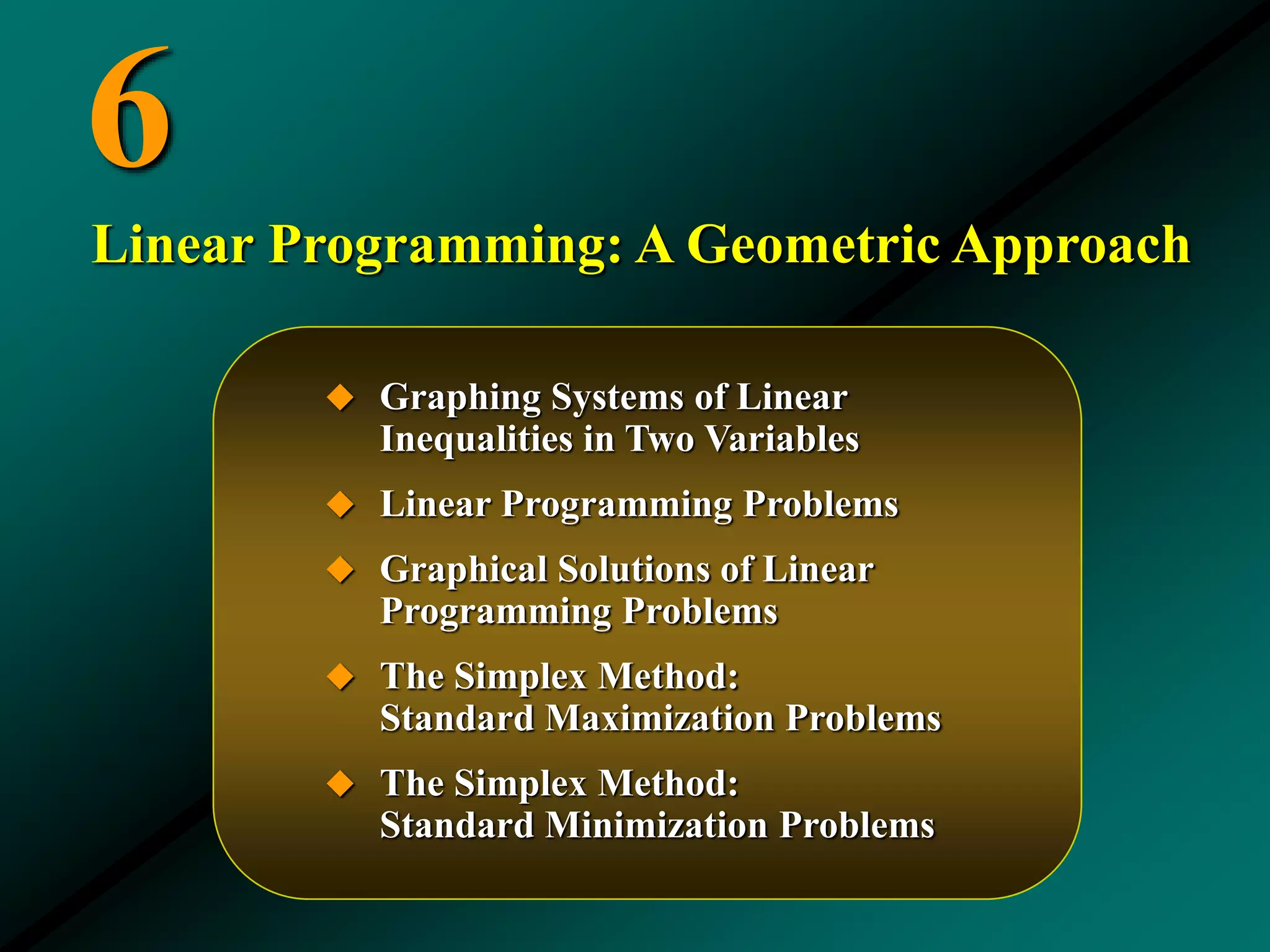 A geometrical approach in Linear Programming Problems | PPT