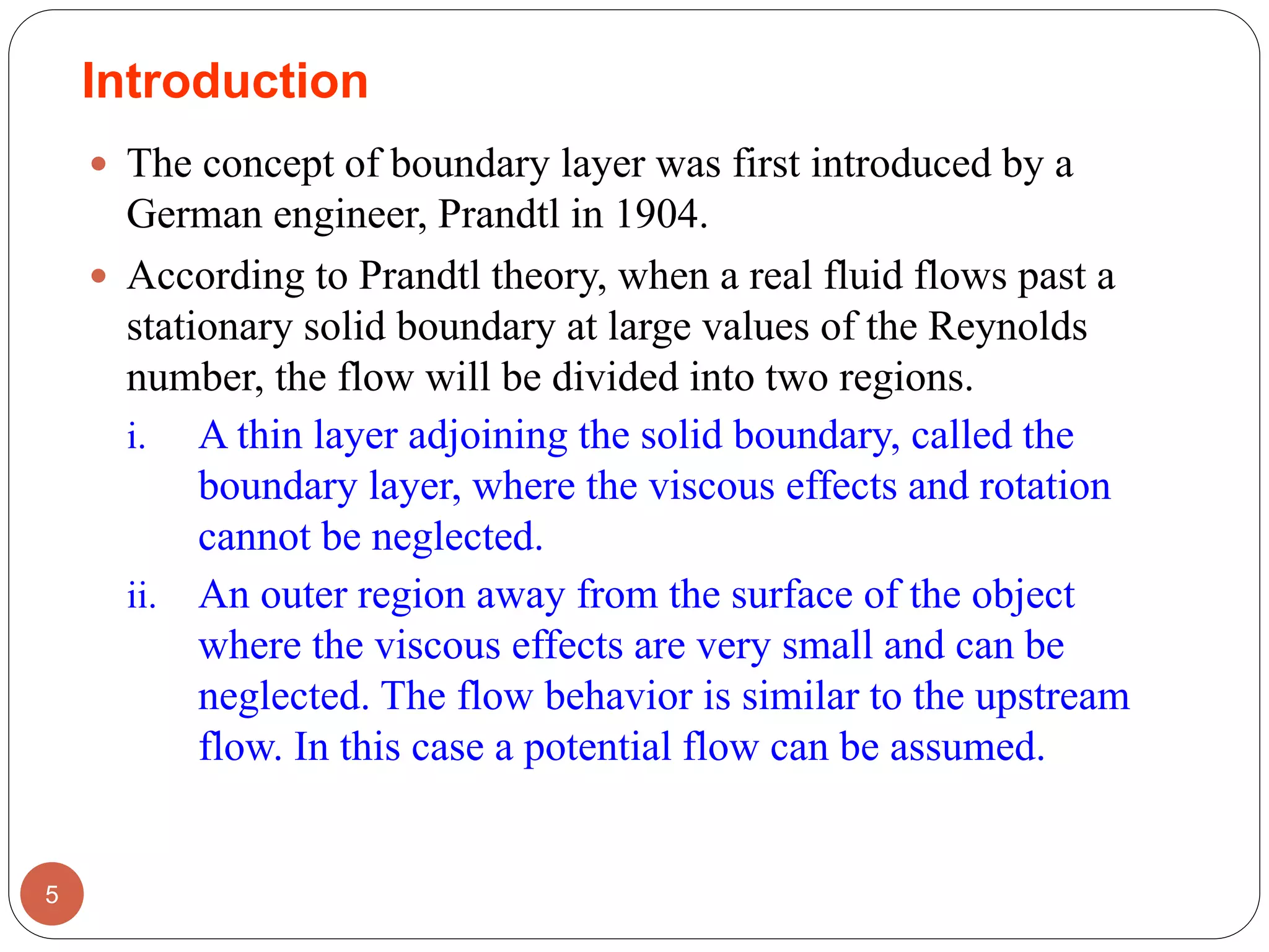 Fluid Mechanics Chapter 6. Boundary Layer Concept | PDF