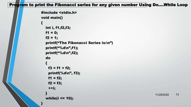 Decision Making and Looping | PPTX