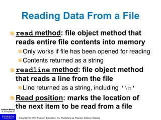Files and Exceptions | PPT