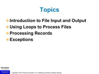 Files and Exceptions | PPT