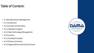 Chapter 6: Data Operations Management | PPTX