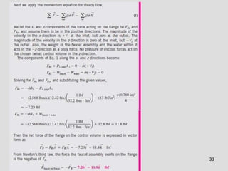 Momentum analysis of flow systems Chapter | PPTX