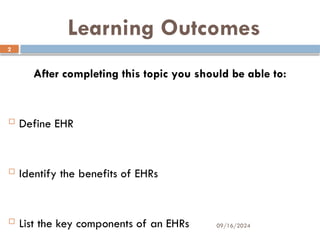 Chapter 6 Electronic health records pptx | PPTX