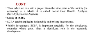Social cost benefit analysis (SCBA) course | PPTX