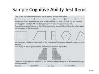 9-11
Sample Cognitive Ability Test Items
 