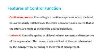 Control Function Example Principles of Management Conrolling concept | PPTX