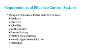 Principles of Management Conrolling concept | PPTX