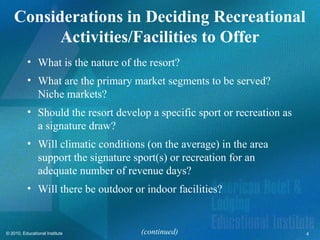 Resort Problem Definition Chapter 6.ppt Resort Club Management function and activities | PPT