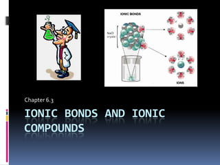 Ionic bonds and ionic compounds Chapter 6.3 