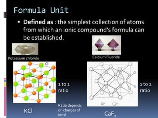 3-D network of positive and negative ions mutually attracted to one another.